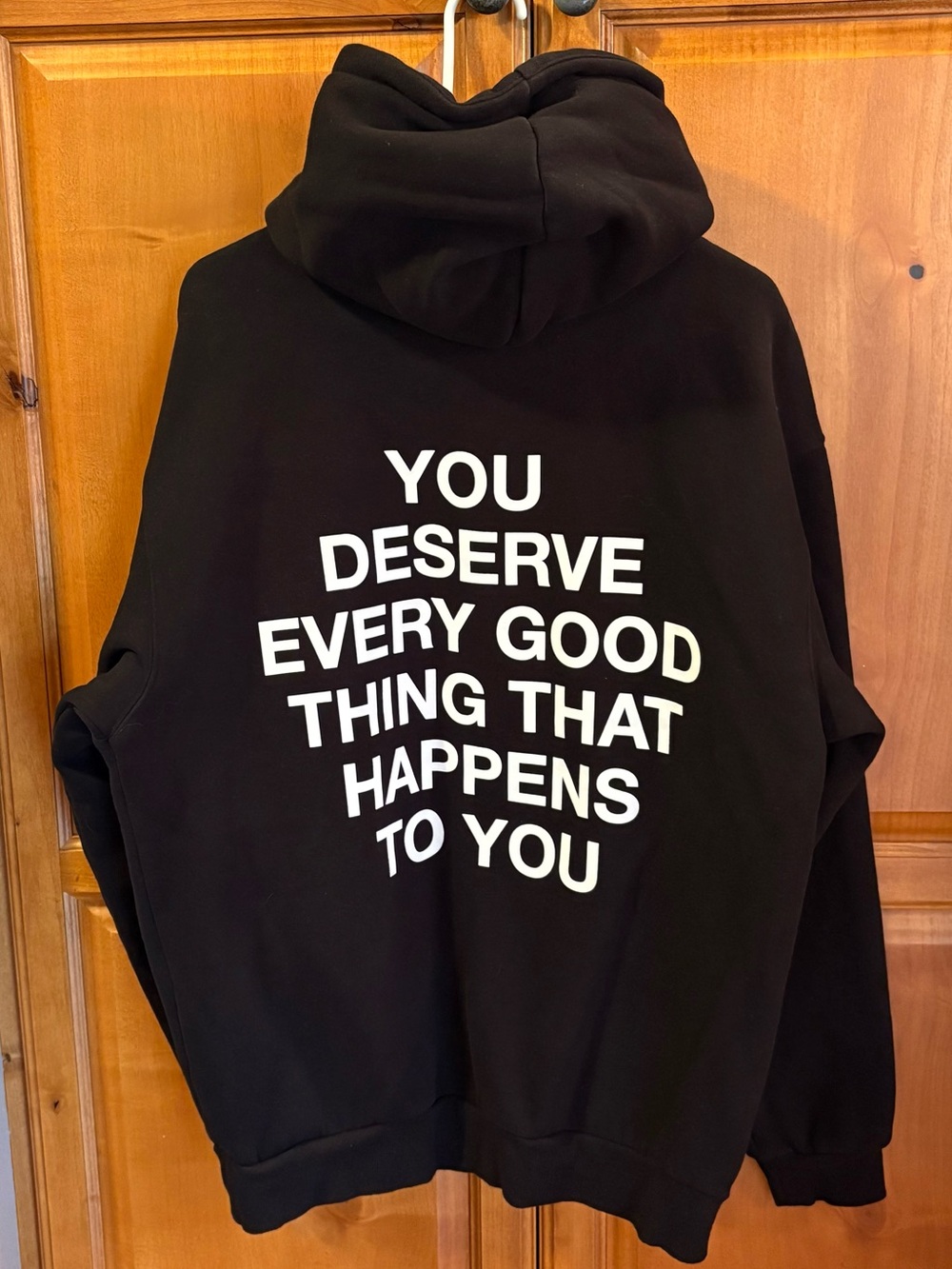 Comfrt x WNRS Good Things Hoodie Black You Deserve Every Good Thing